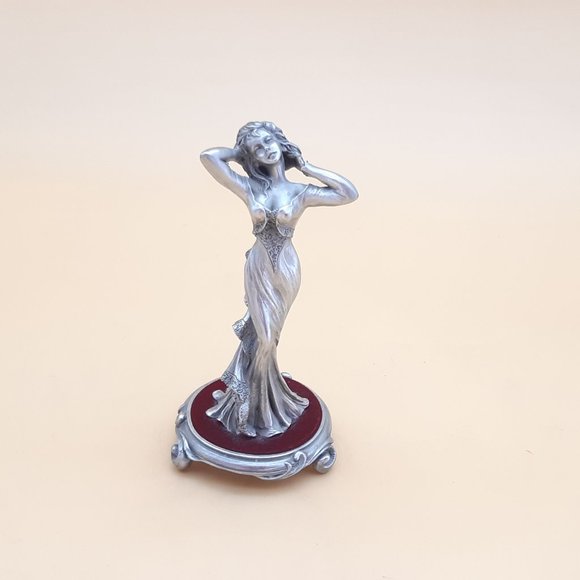 Caroline Pewter Statue Frou-Frou Collection by les Etains Du Prince made in Fran - Picture 6 of 11